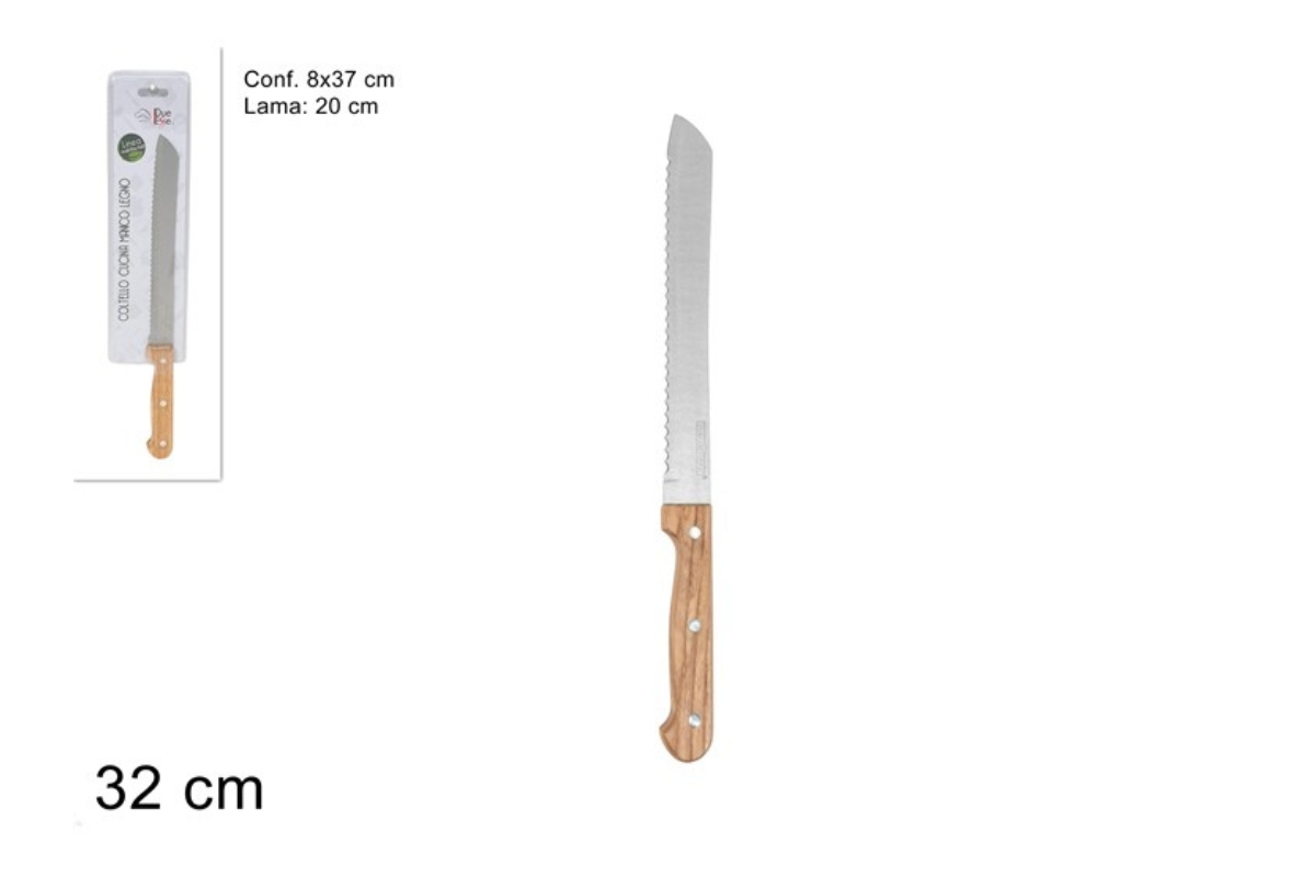 COLTELLO PANE LAMA CM20 MANICO LEGNO BLISTER HT6W0