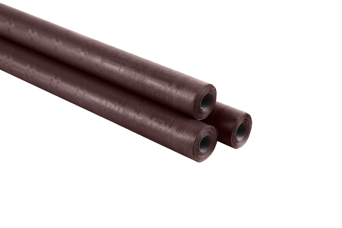 TOVAGLIA A ROTOLO 1.18X7 CIOCCOLATO DAMASC.