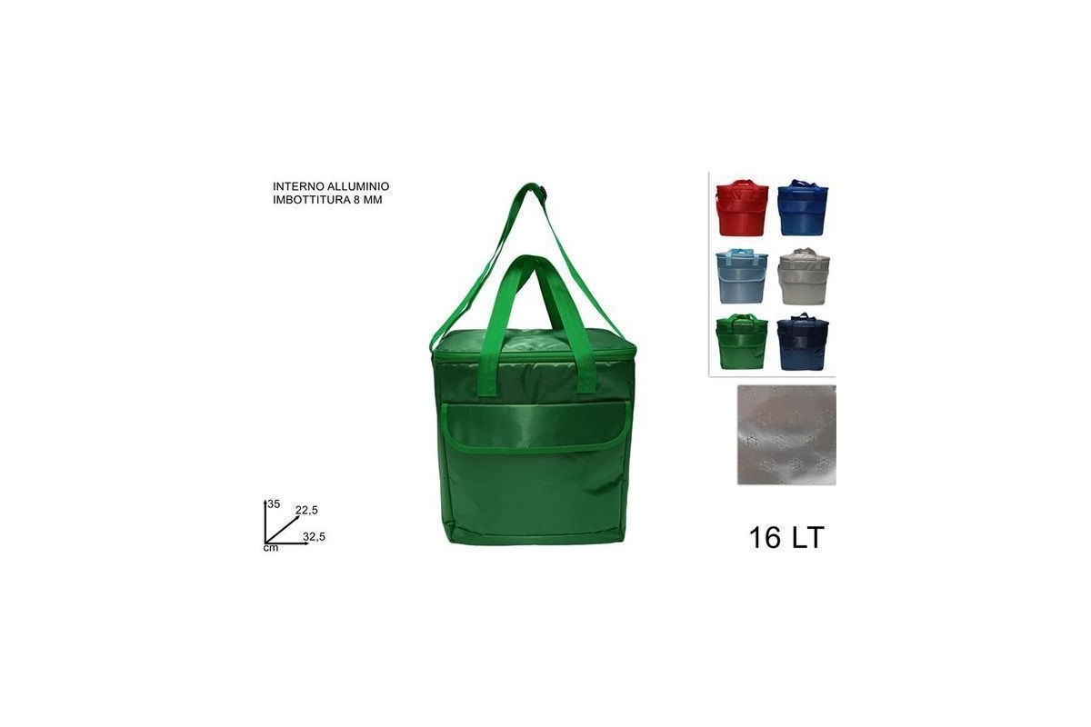 BORSA FRIGO 16LT CON TASCA 6COLORI