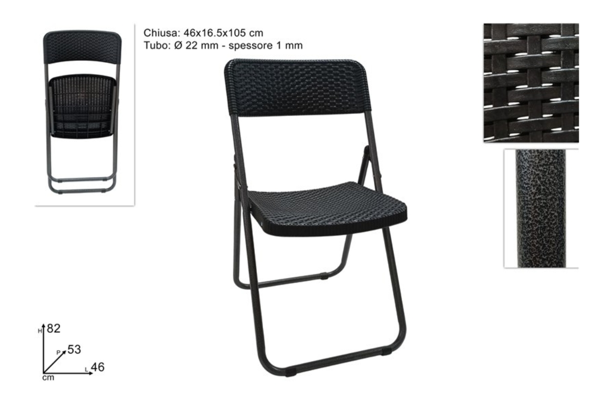 SEDIA RICHIUDIBILE NERA