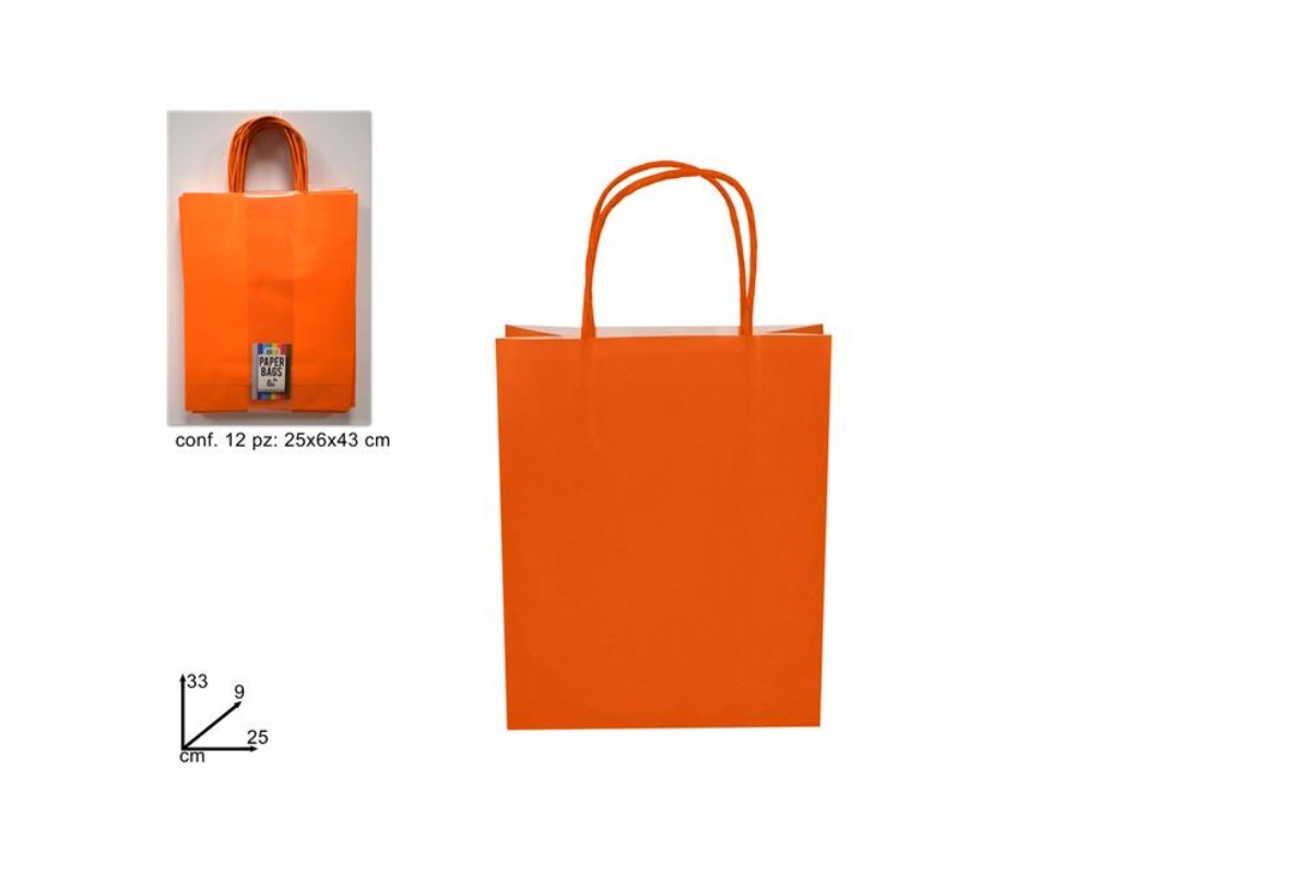 BUSTA REGALO  CARTA ARANCIONE 