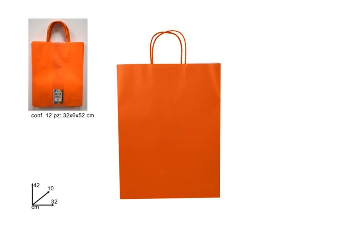 BUSTA REGALO CARTA ARANCIONE 