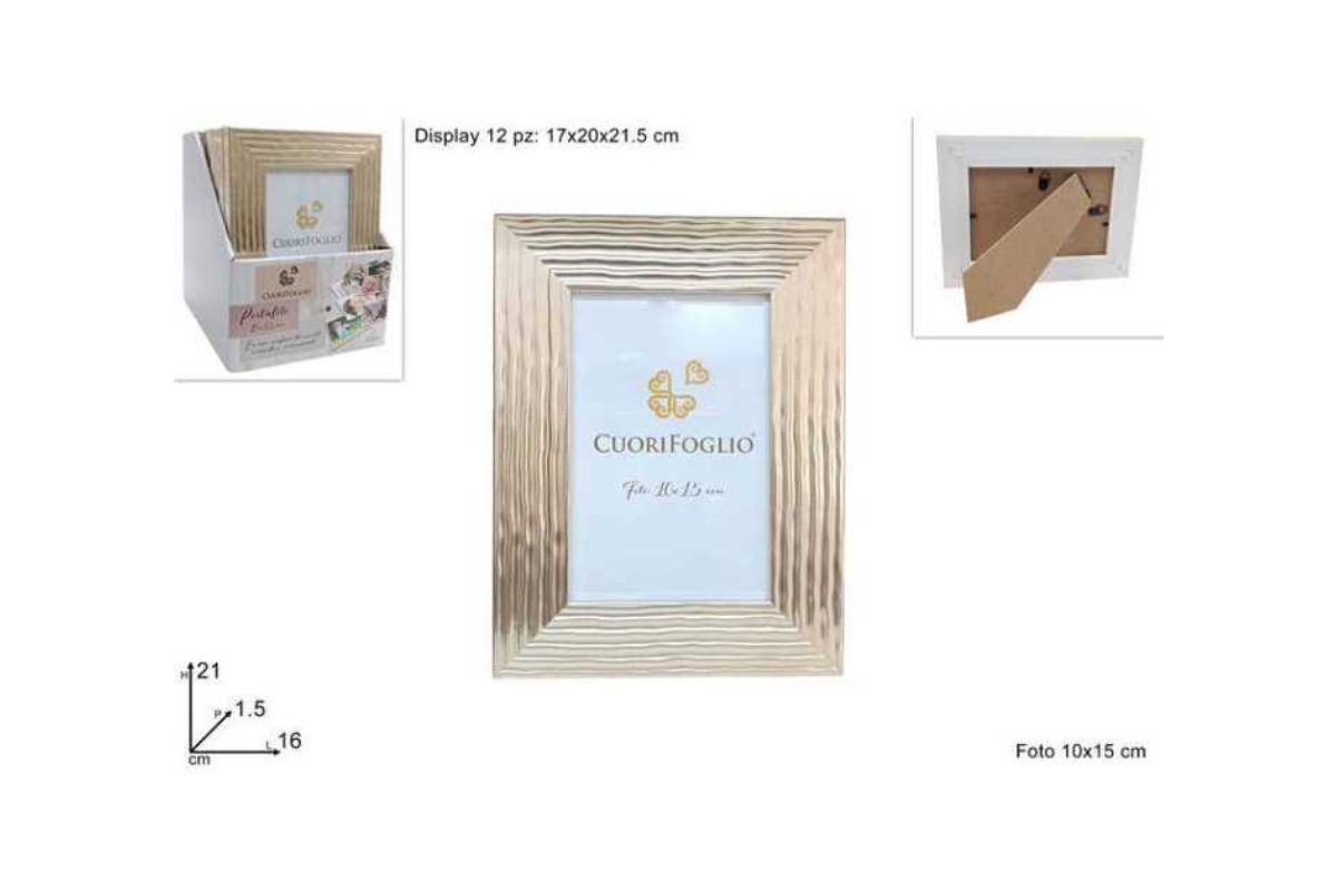 CORNICE PER FOTO 10X15 COLOR CHAMPAGNE IN DISPLAY