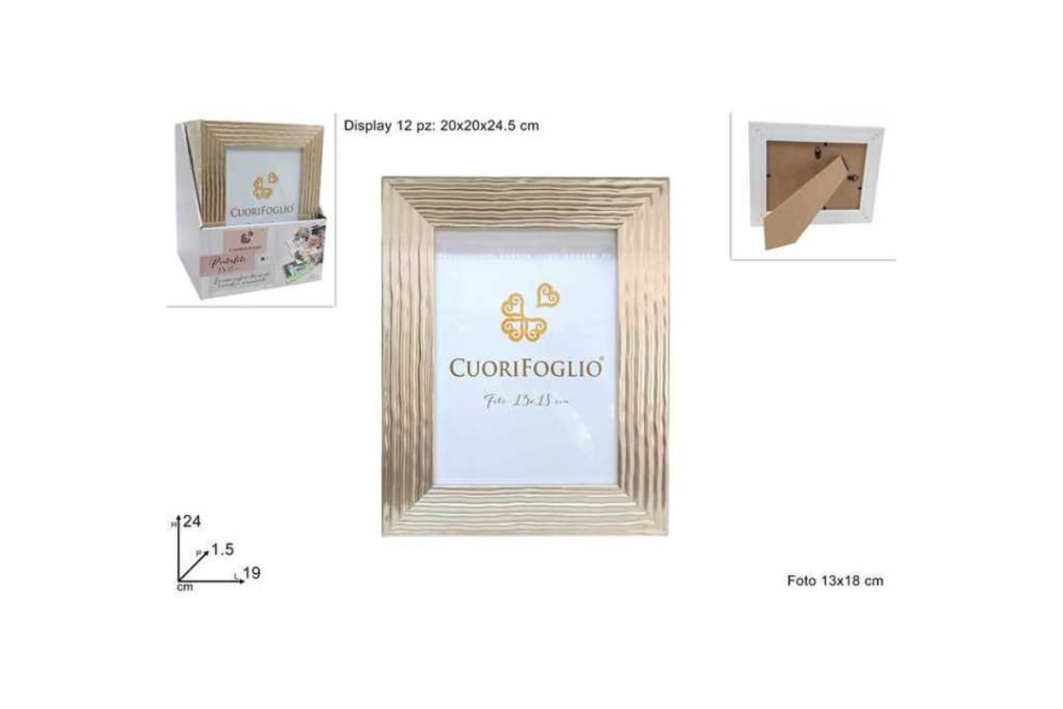 CORNICE PER FOTO 13X18 COLOR CHAMPAGNE IN DISPLAY