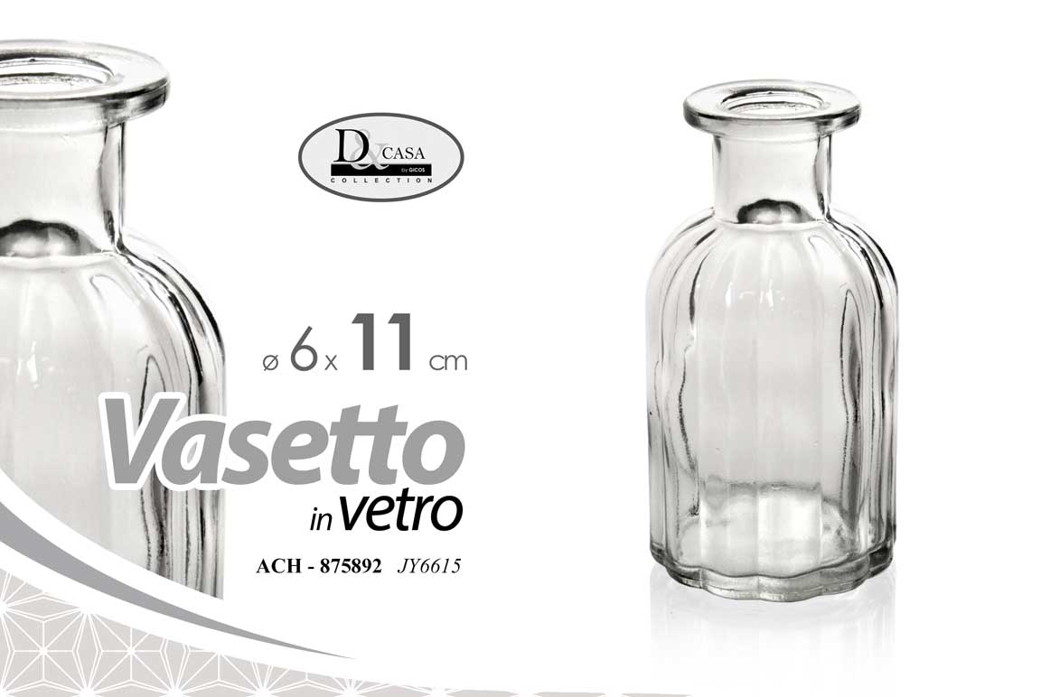 VASO VETRO 6*11CM JY6615