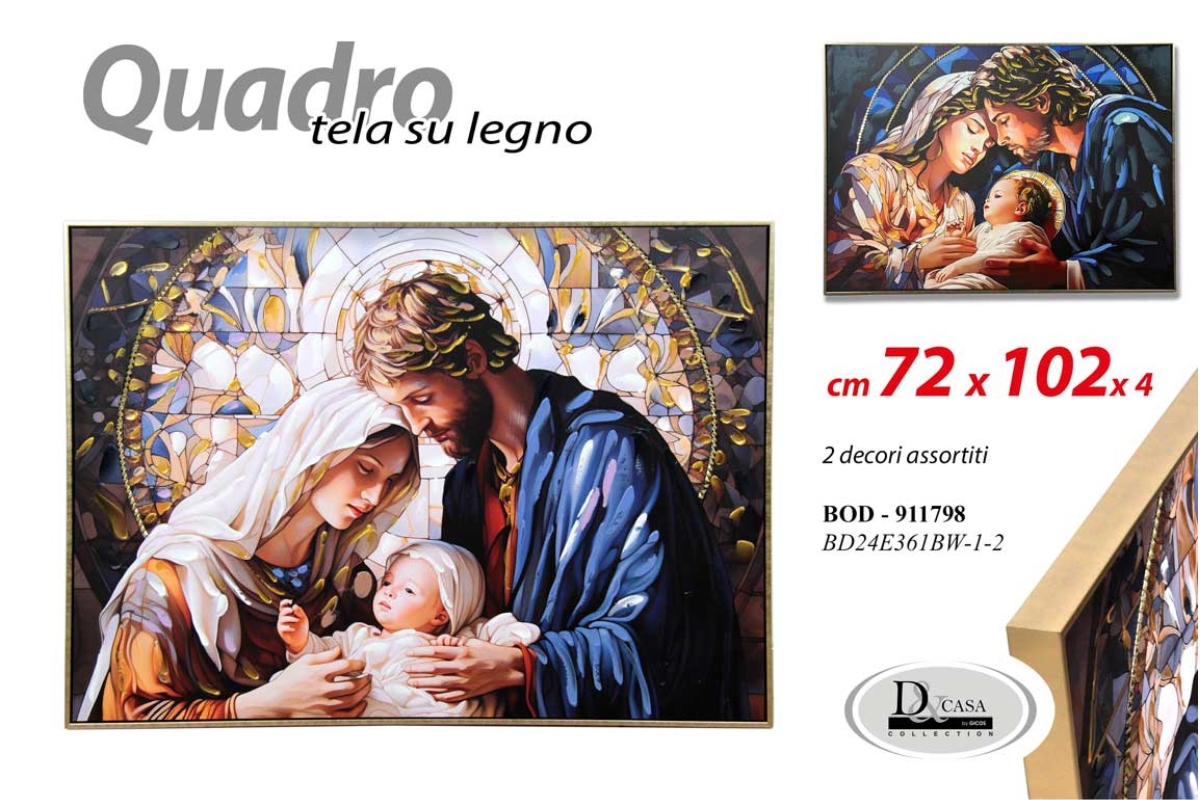 QUADRO SACRA FAMIGLIA 2 ASSORTIMENTI 72*102*4 