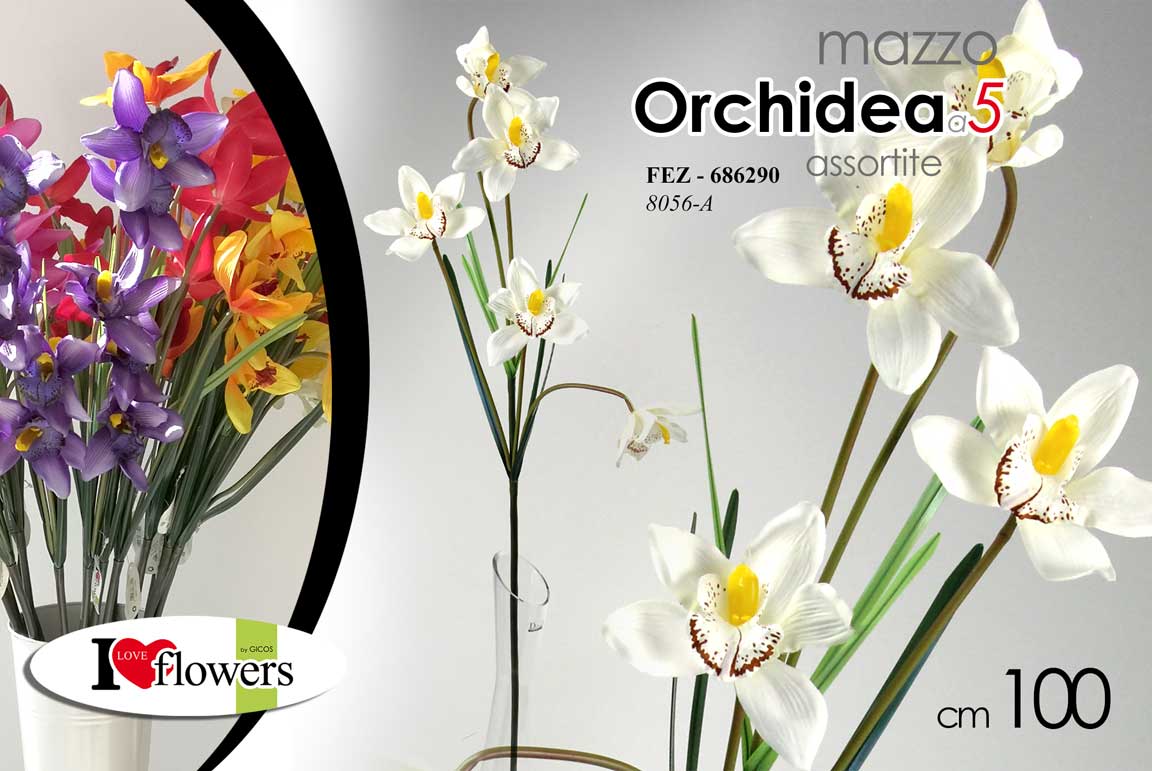 RAMO 5 ORCHIDEE ASS 100CM 08056-A