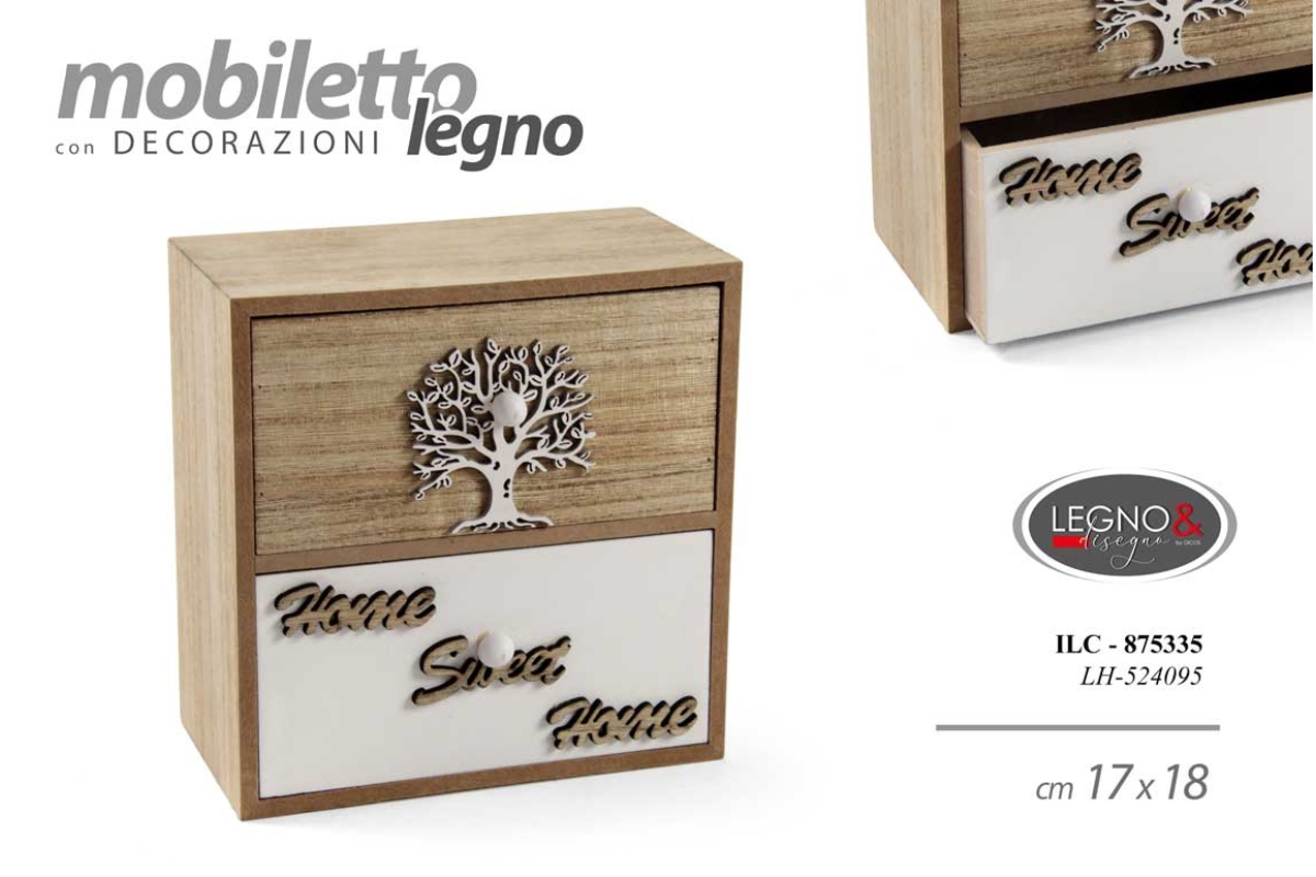 PORTA OGGETTI .2 CASS. 17*18CM 