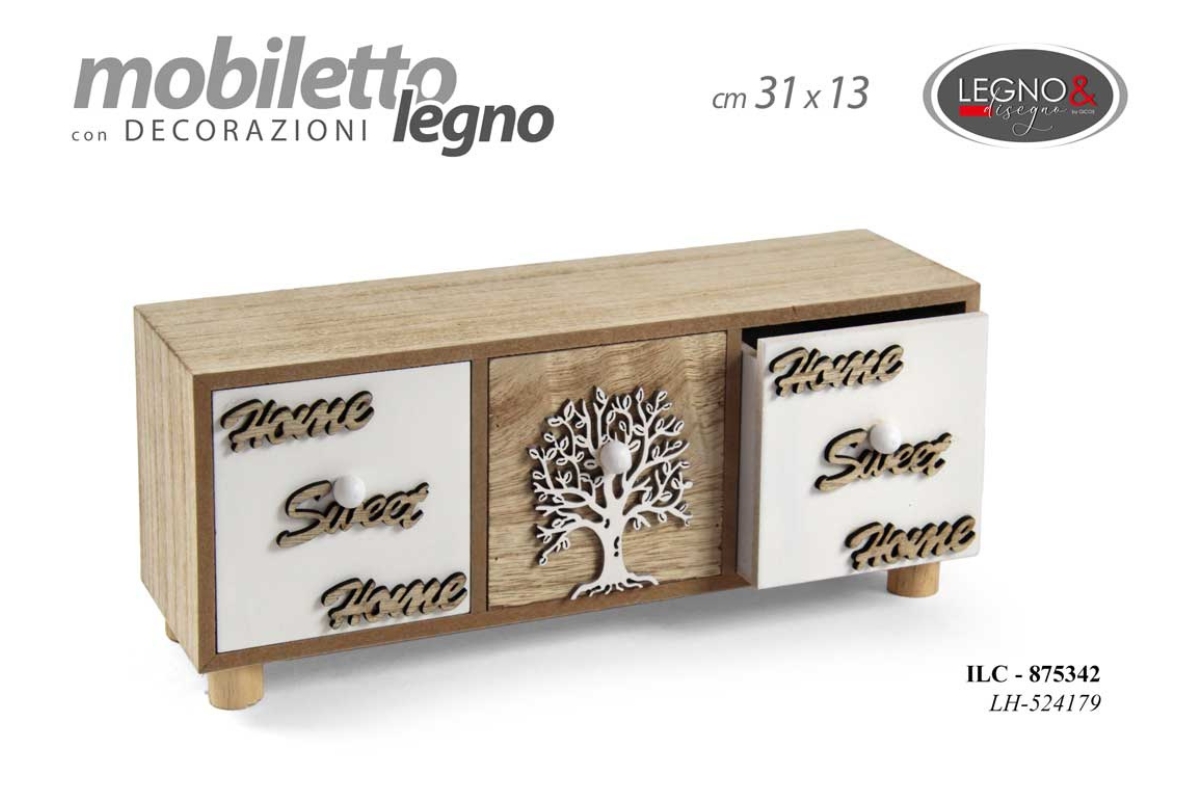 PORTA OGGETTI 3 CASS. 31*13CM 