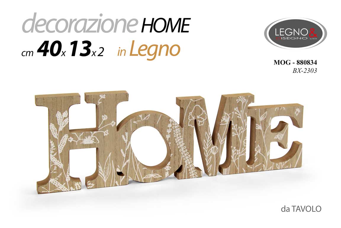 DECORAZIONE HOME IN LEGNO  40*13*1,8CM BX2303