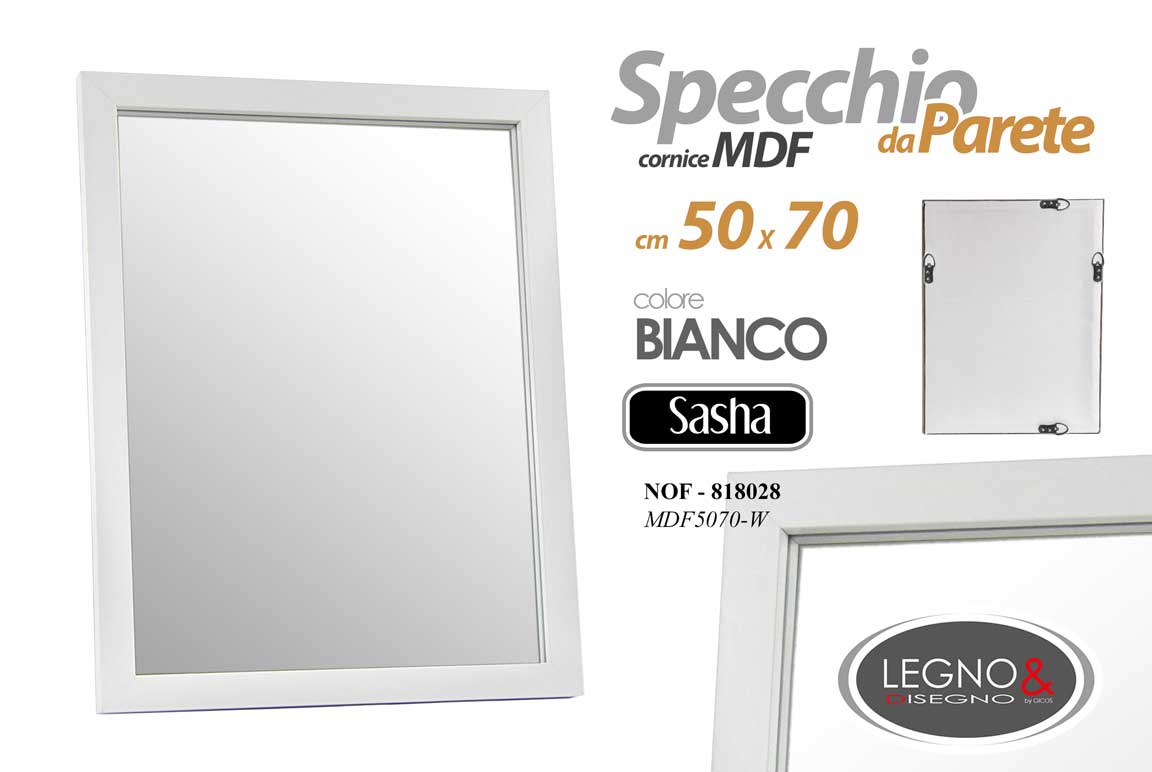 SPECCHIO BIANCO 50*70CM MDF5070-W