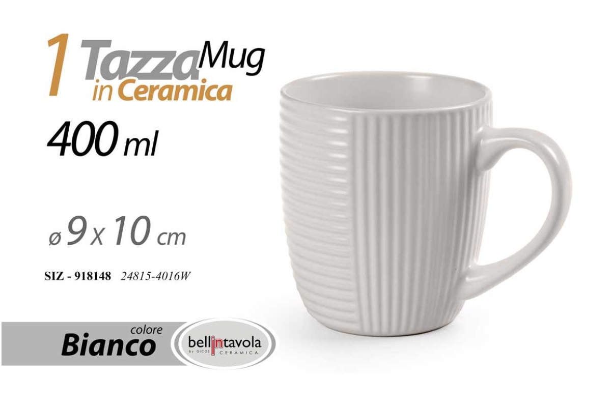 TAZZA MUG BNC 400ML 9*10 24815-4016W