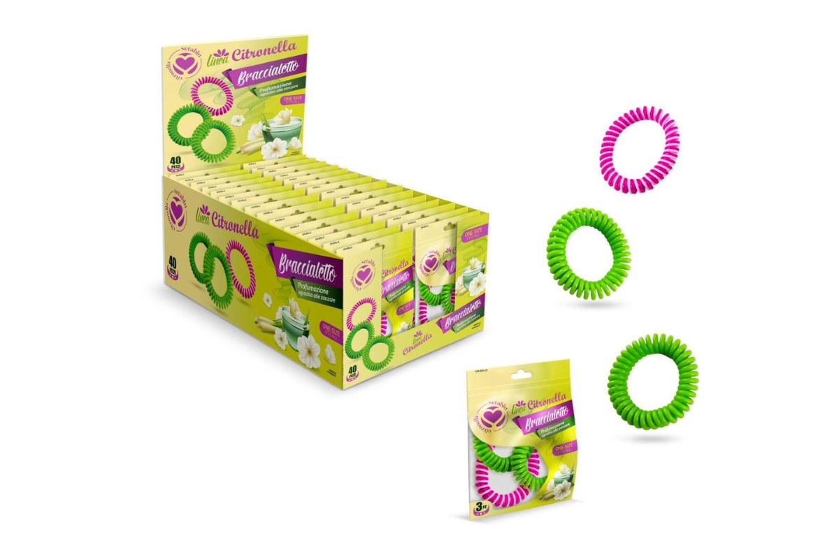 BRACCIALE CITRONELLA EVA 3PZ COLORI ASS