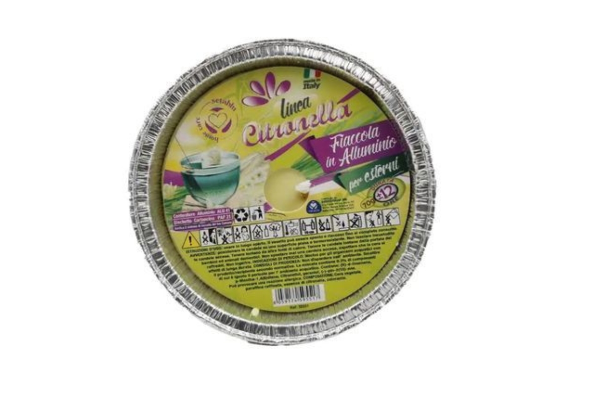 FIACCOLA CITRONELLA IN ALLUMINIO DIAM 9C