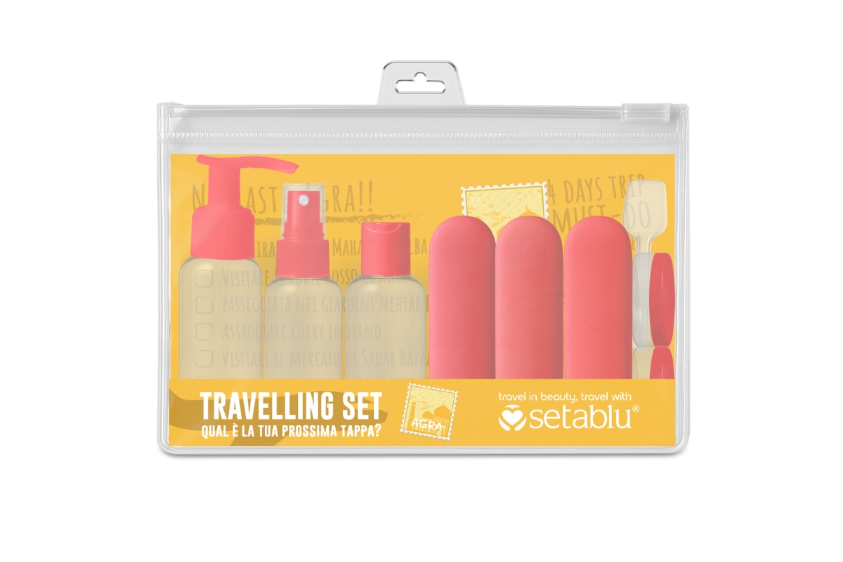 KIT FLACONI DA VIAGGIO 10PZ  + ETICHETTE