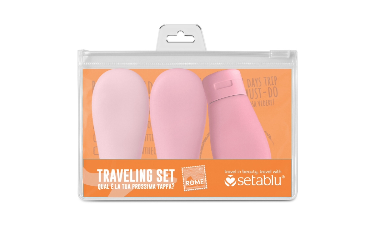 KIT FLACONI DA VIAGGIO 3PZ + ETICHETTE