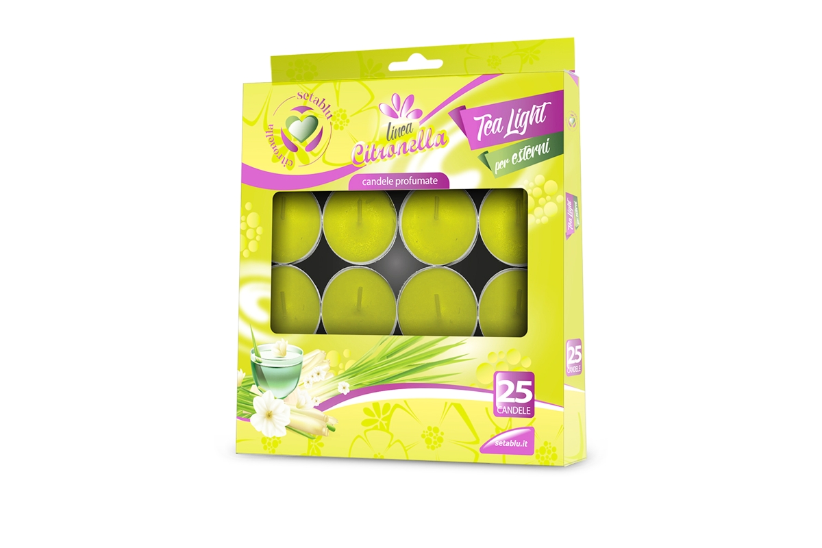 TEA LIGHT CITRONELLA CF 25PZ IN SCATOLA