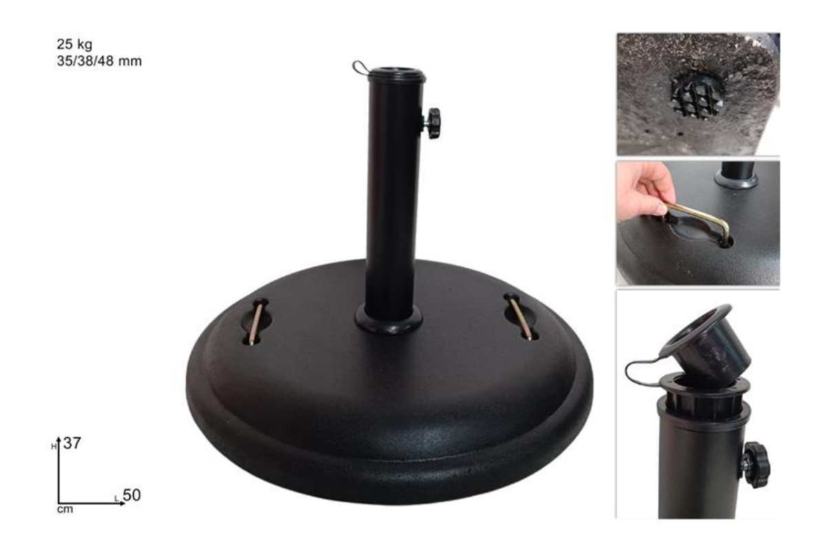 BASE OMBRELLONE FERRO 25KG