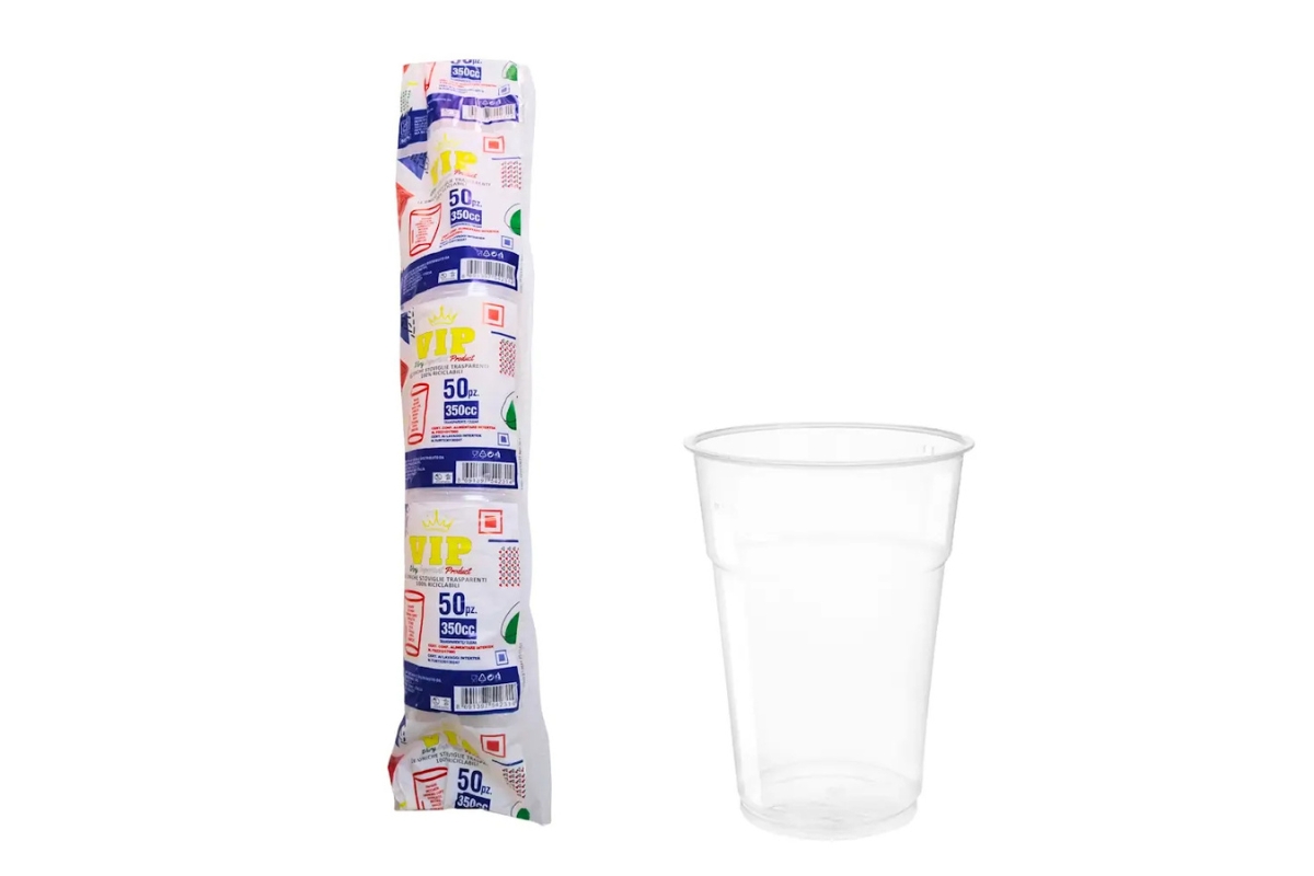 BICCHIERE 350CC TRASP. 50PZ VIP