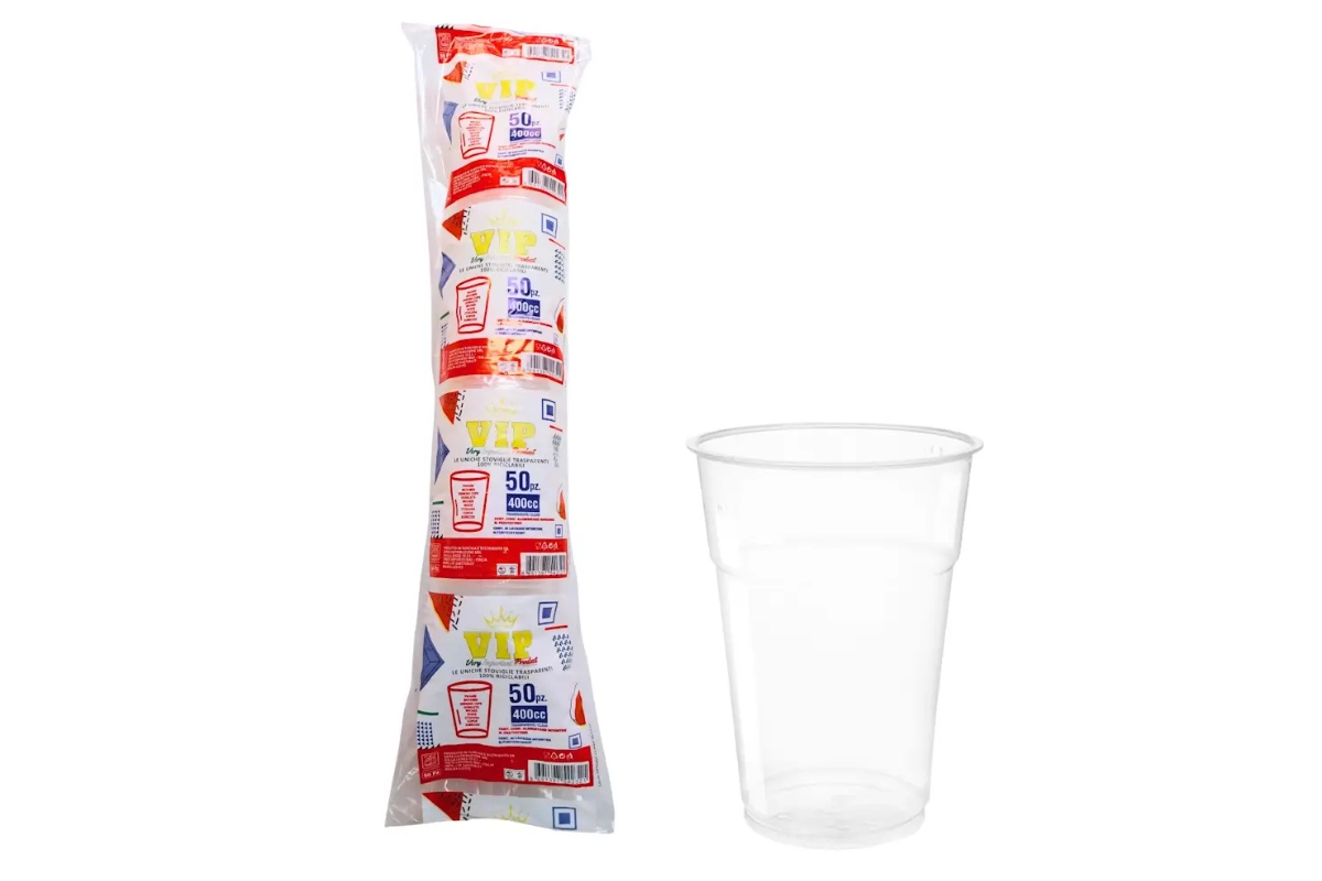 BICCHIERE 400CC TRASP. 50PZ VIP