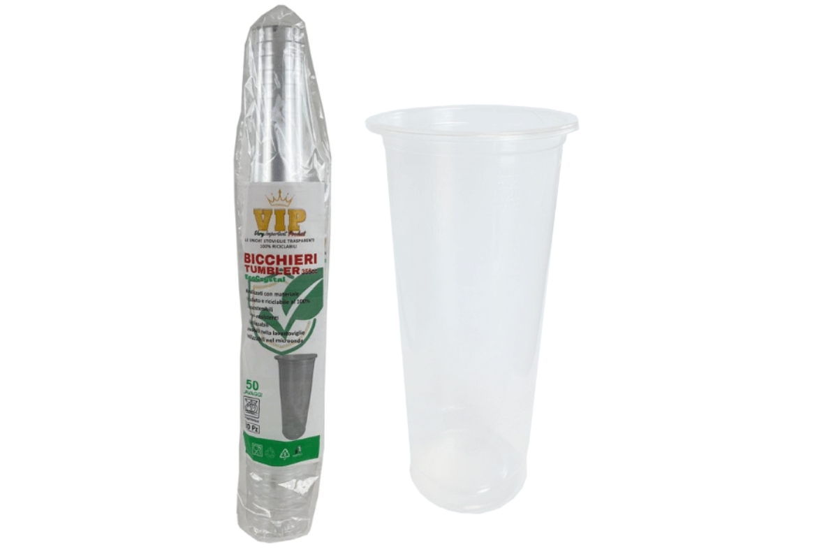 BICCHIERE TUMBLER 355CC TRASP. 30PZ VIP