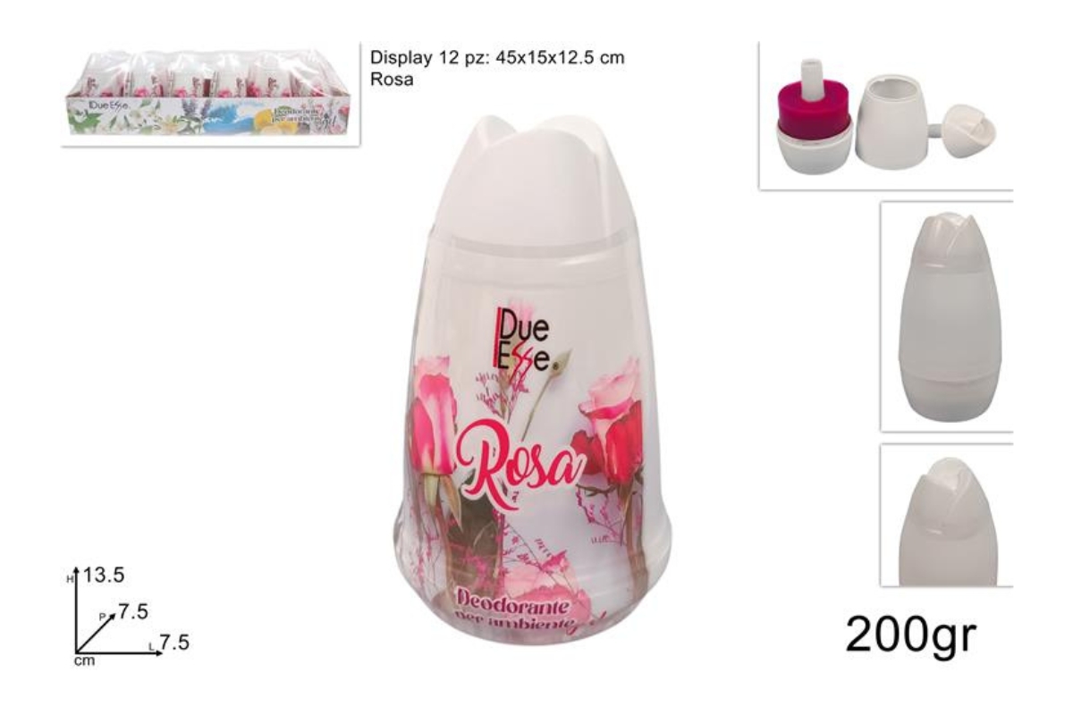 DEOD. AMBIENTE GEL ROSA 200GR