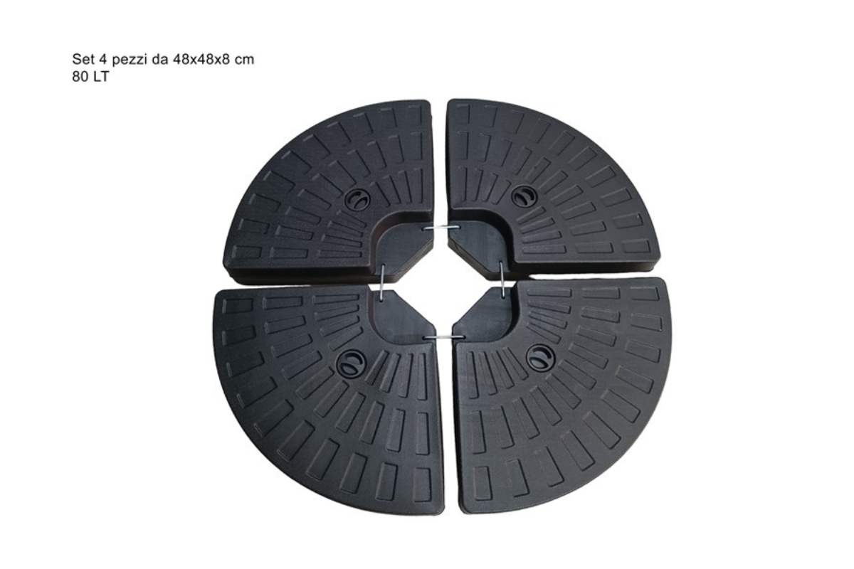 BASE OMBRELLONE PLASTICA 80 LT MODULARE 4 PZ