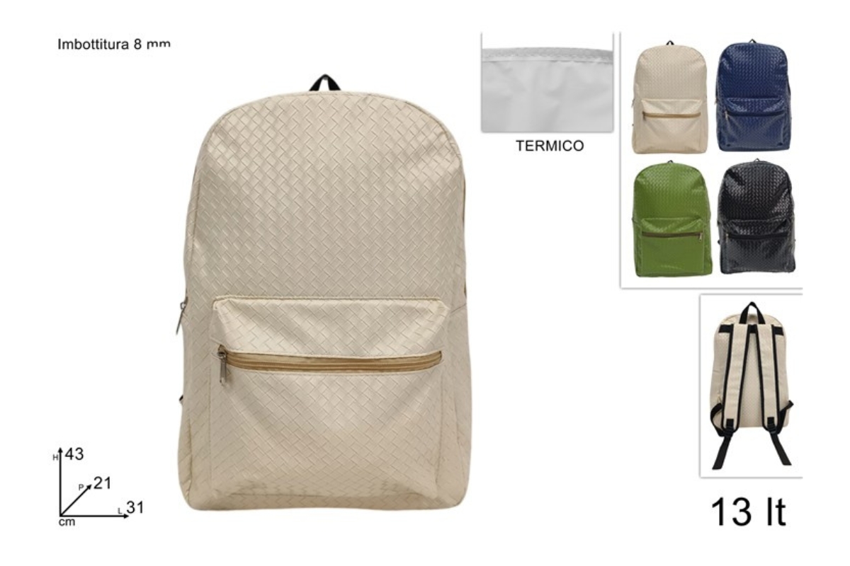 ZAINO FRIGO 13 LT EFFETTO PELLE 4 COLORI