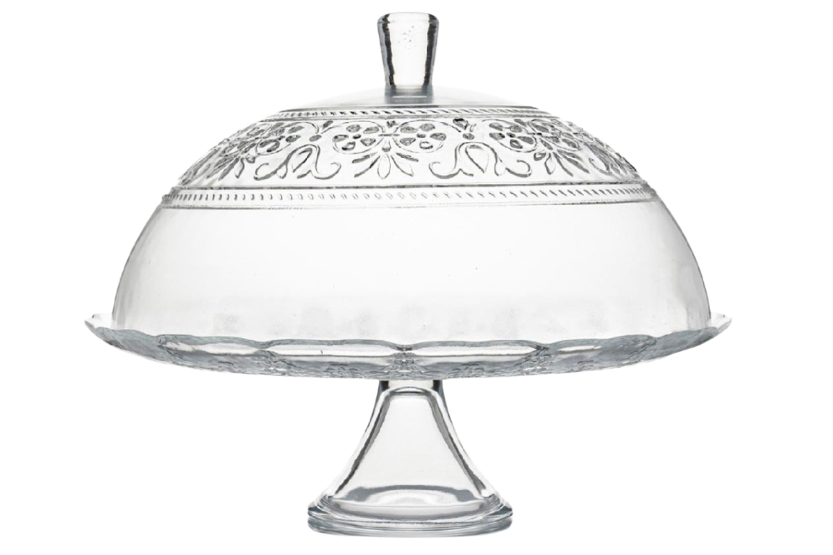 ALZATA CON CUPOLA TRASP. VETRO  31XH.23 cm