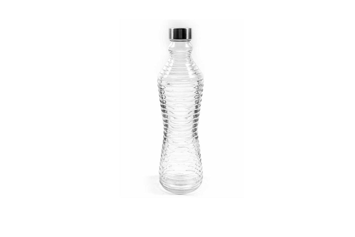 BOTTIGLIA TRASPARENTE VETRO 1000 ml. TAPPO  METALL