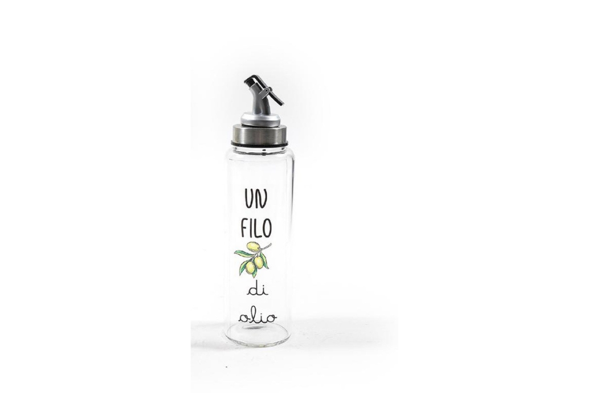 OLIERA GRADUATA 500ml.VETRO D.6.6XH.25CM