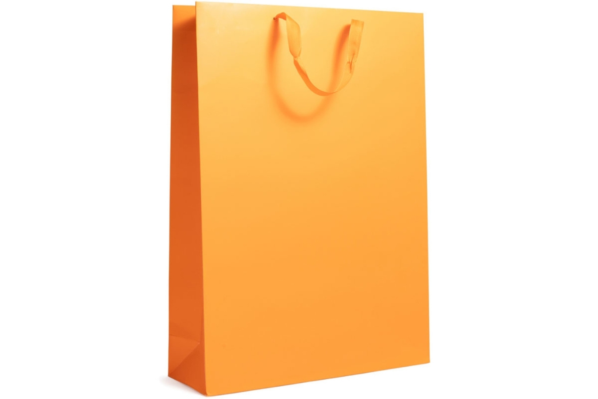 SACCHETTO  ARANCIONE CARTA 32X10,5XH.44,5 cm