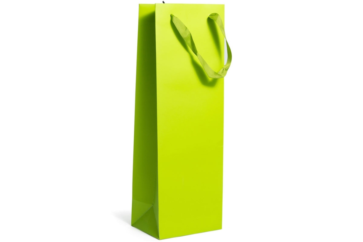 SACCHETTO BOTTIGLIA  VERDE  CARTA  12,5X9,5XH.38 c