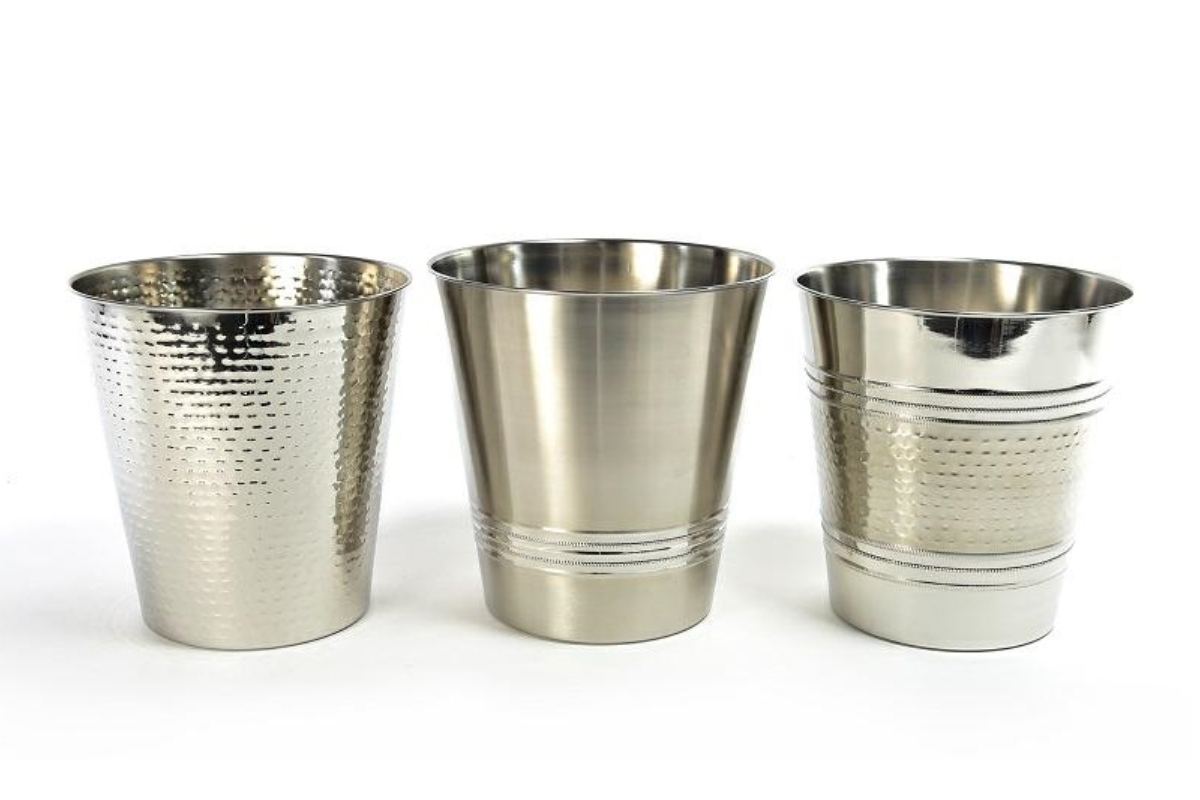 SECCHIELLO PORTABOTTIGLIA  ACCIAIO INOX MARTELL. 25X26