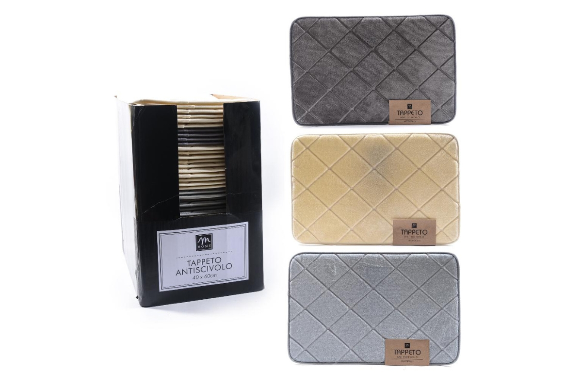 TAPPETO BAGNO "CHECK" 60X40CM COL.ASS.