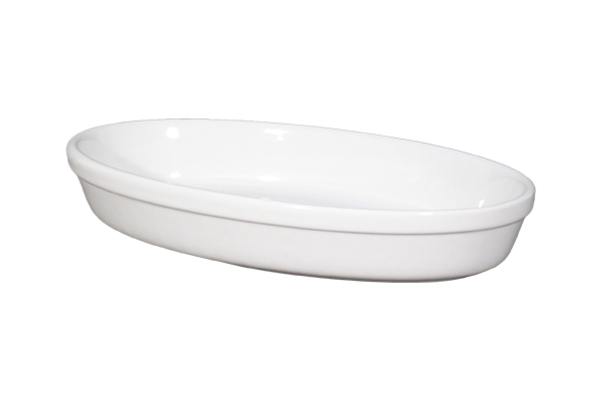 PIROFILA FORNO OVALE 36CM PORCELL. BIANCA SATURNIA