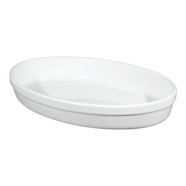 PIROFILA FORNO OVALE 46CM PORCELL. BIANCA SATURNIA