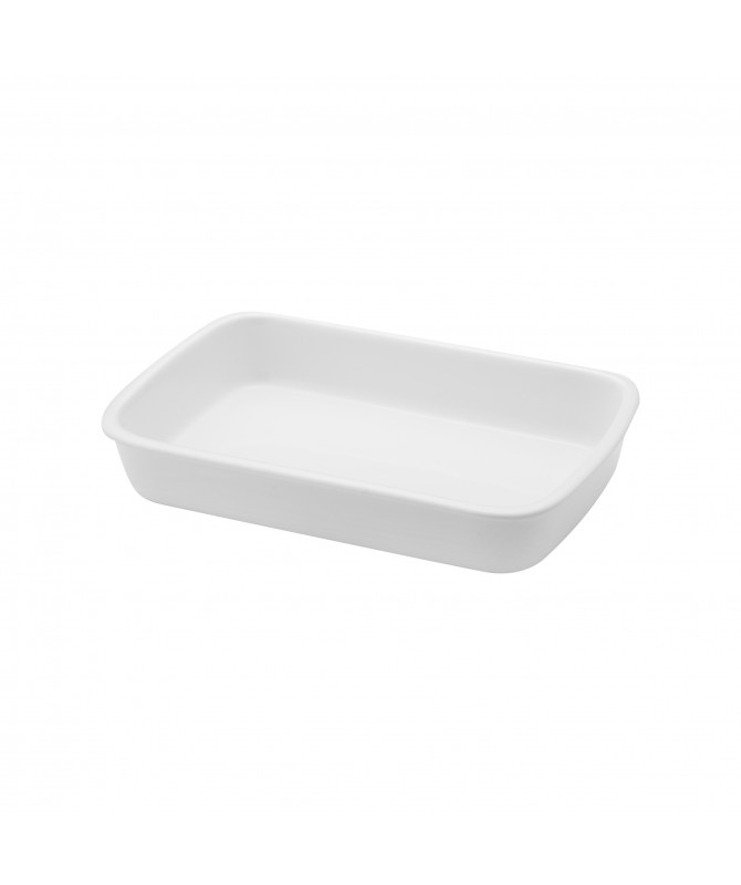 PIROFILA FORNO RETT. 36CM PORCELL. BIANCA SATURNIA