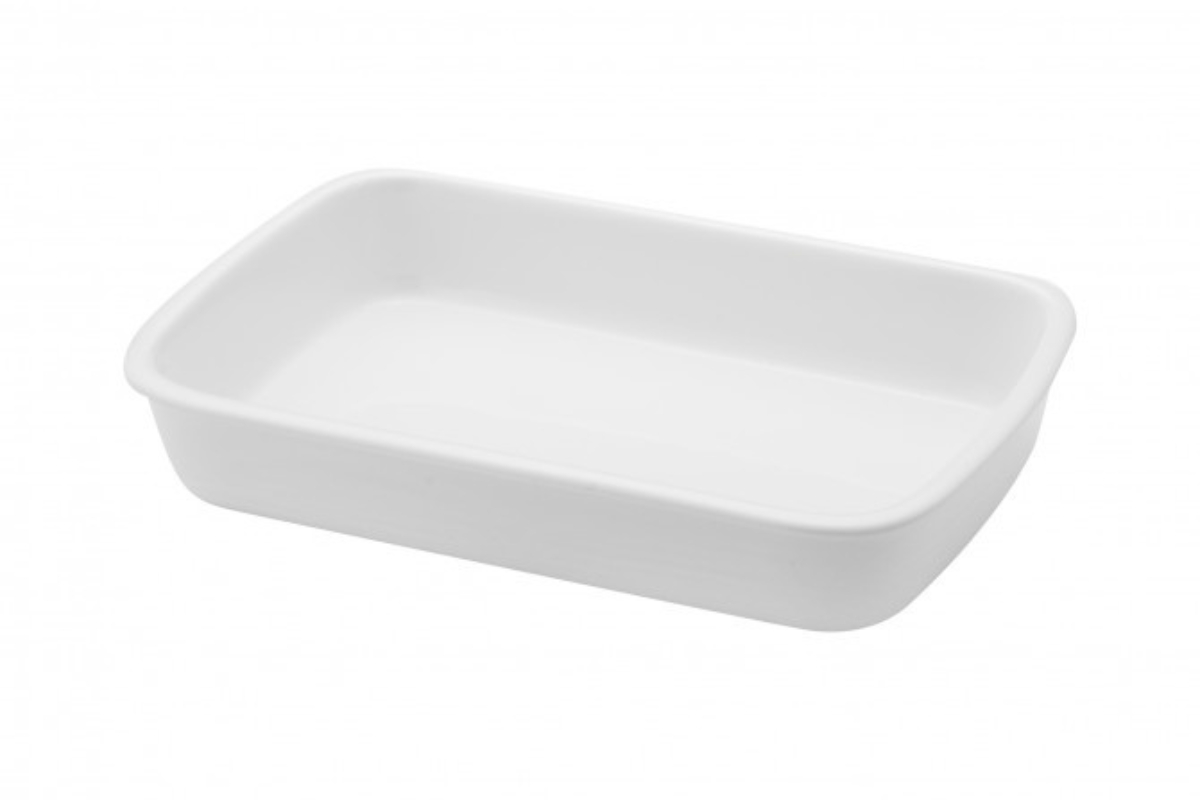 PIROFILA FORNO RETT. 40CM PORCELL. BIANCA SATURNIA
