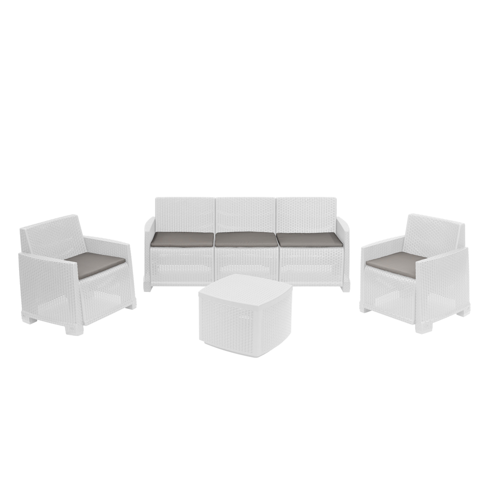 SET SALOTTO GARDA 4 PZ BIANCO