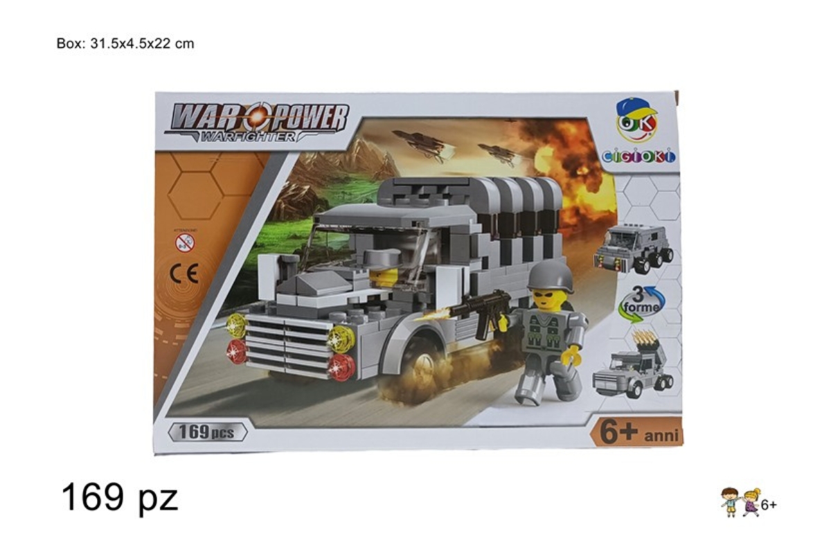COSTRUZIONI MEZZO MILITARE "3 IN 1 "169PZ