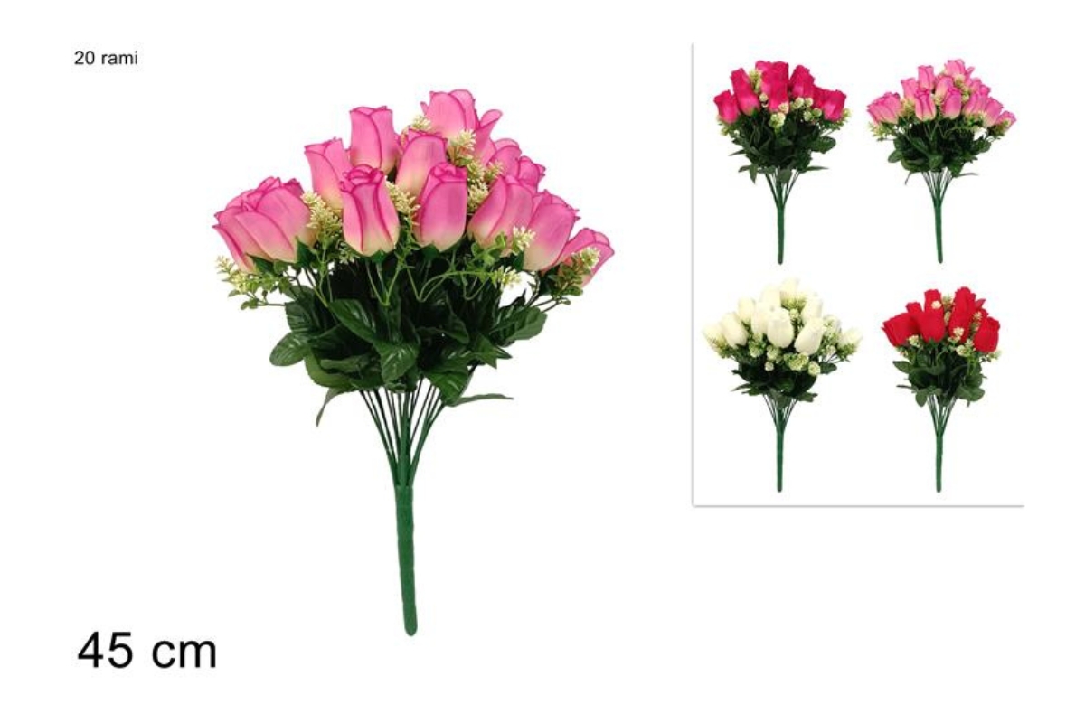 MAZZO ROSE 20 RAMI 4COL ASS CM 45