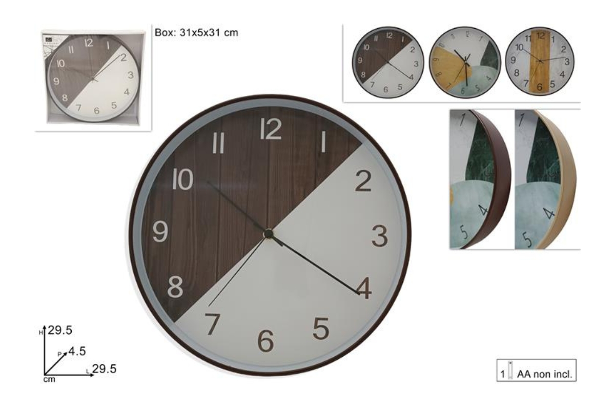 OROLOGIO MURO EFFETTO LEGNO 