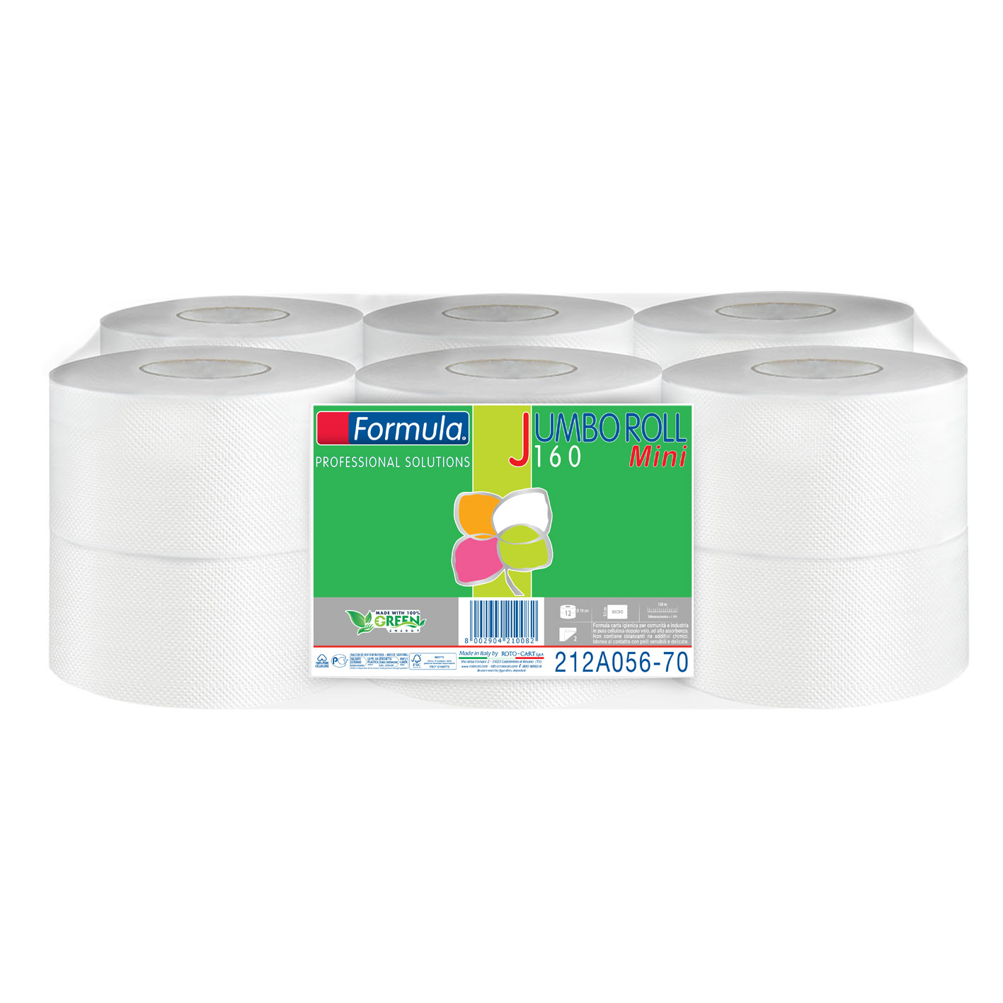 CARTA IGIENICA BOBINA MINIROLL 9.5X160MT 2VELI