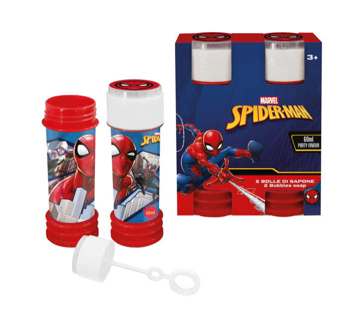 BOLLE DI SAPONE SPIDERMAN 60ML 2PZ