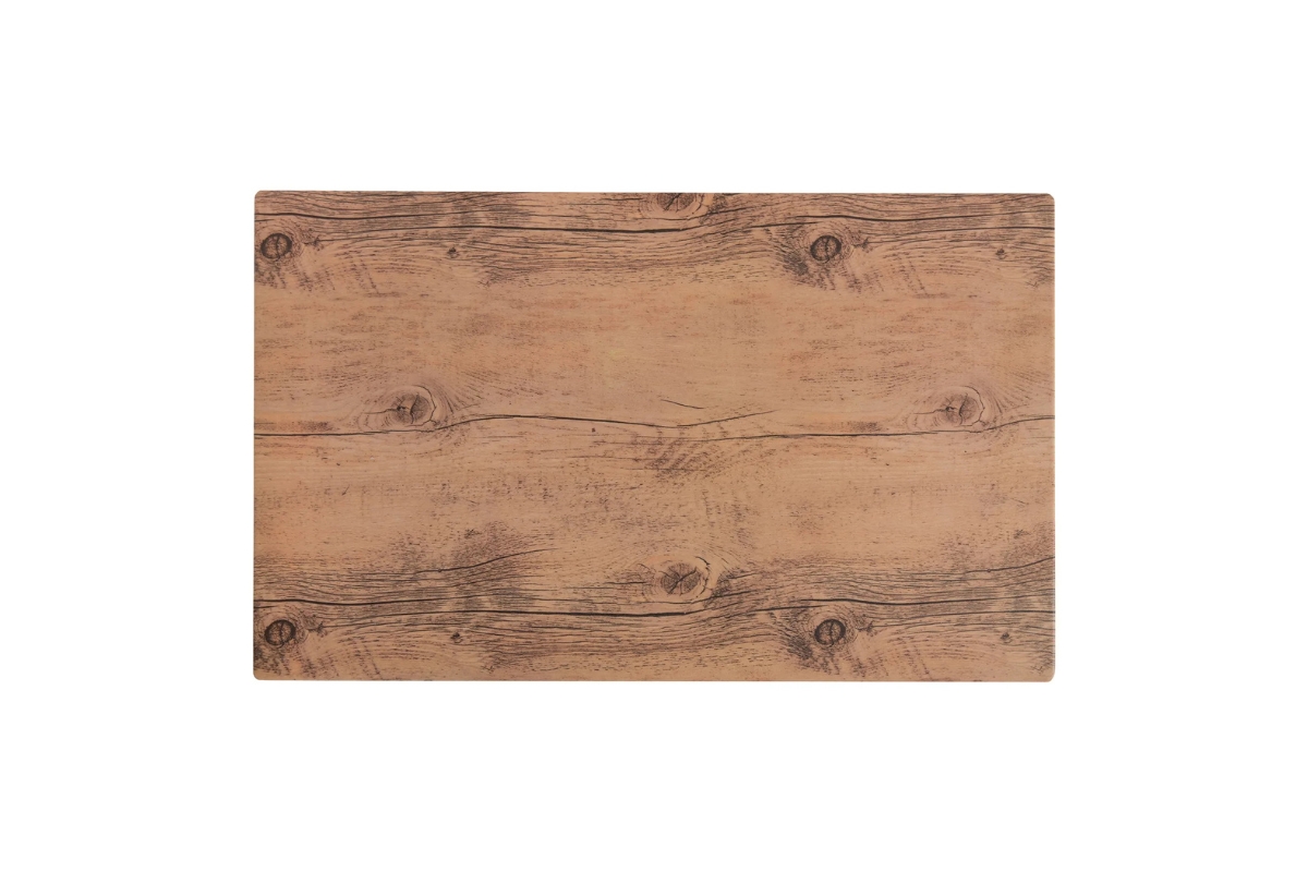 VASSOIO RETTANGOLARE MELANINA EFFETTO LEGNO 53X32.5XH1.7
