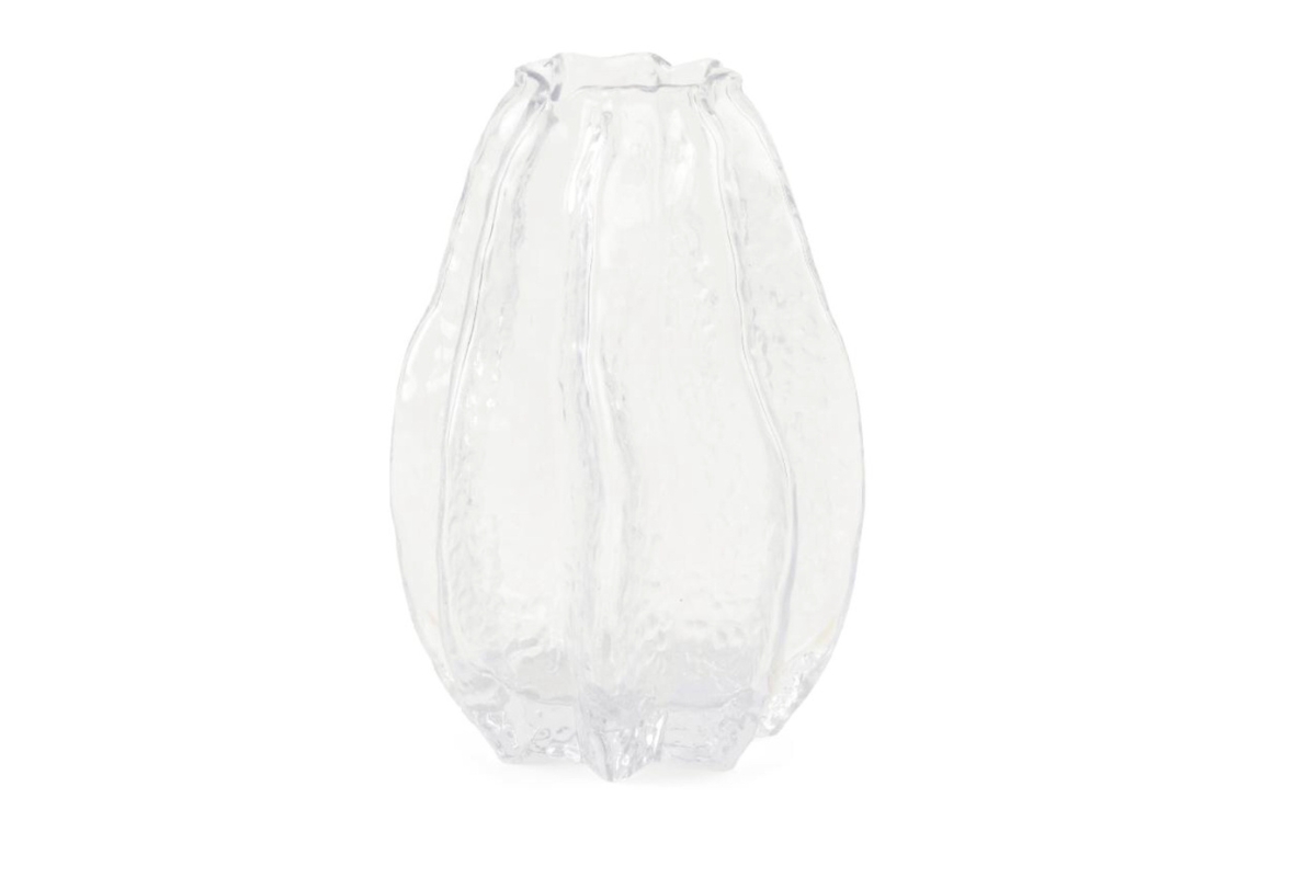 VASO IN VETRO D.14XH.21CM OPACO