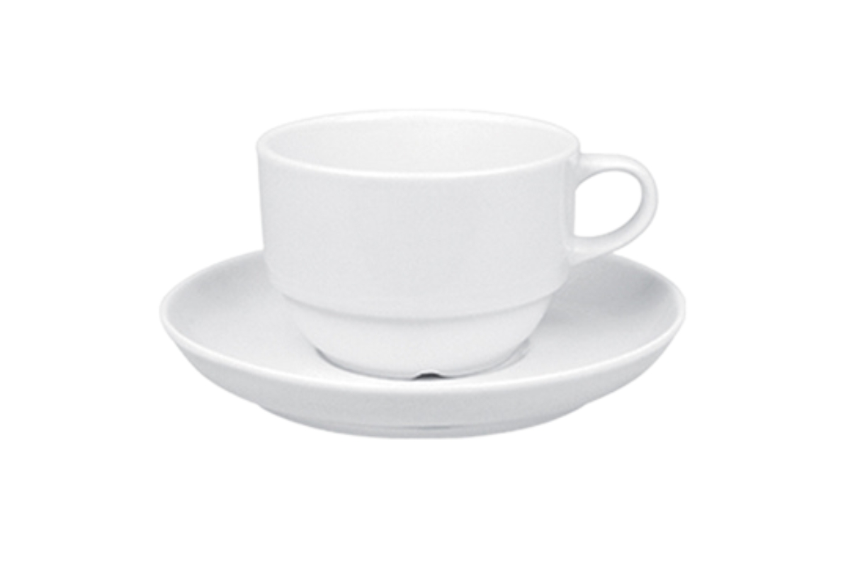 TAZZA THE' 23CL  IMPILABILE DELTA GURAL PORCELLANA BIANCA