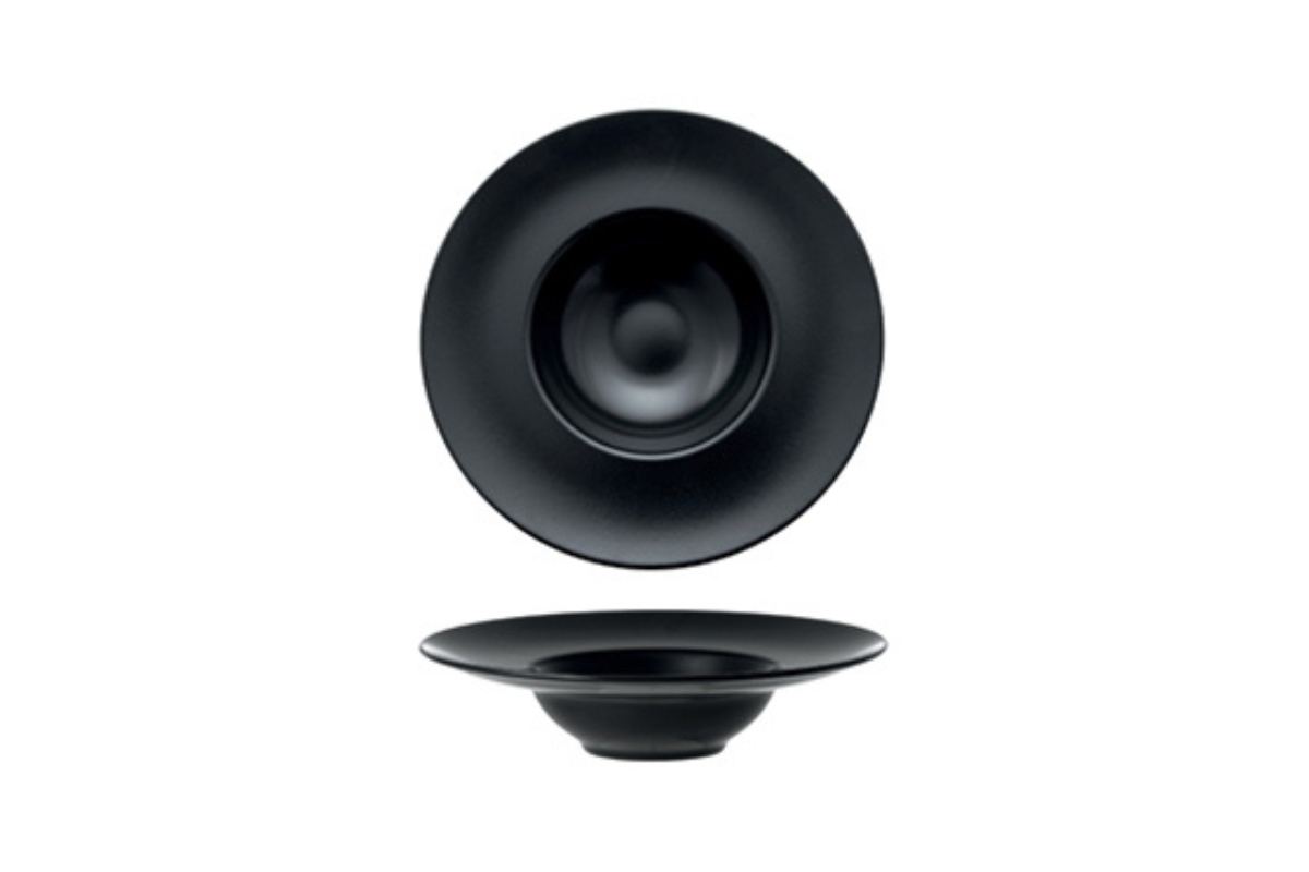 PIATTO PASTABOWL D.28CM NERO OPACO MONACO STONEWARE -M1934-