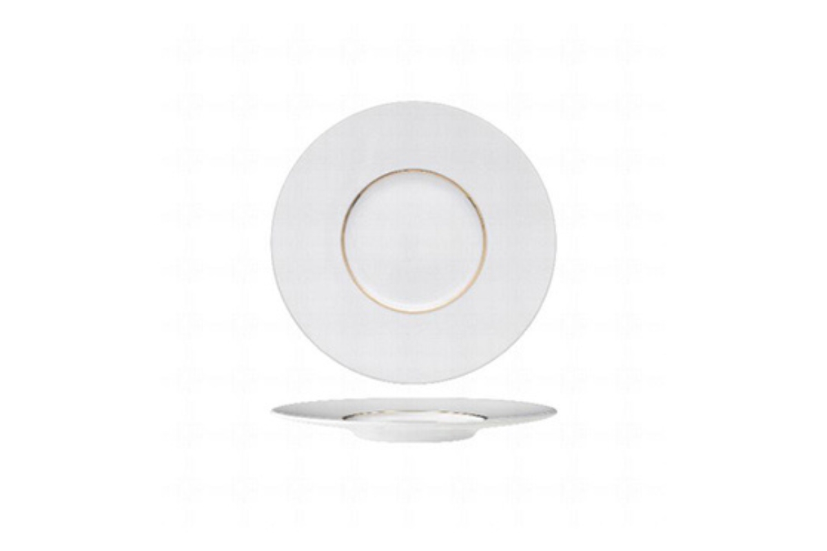 PIATTO PANE 17CM LIGNE D'OR ESSENTIA PORCELLANA  LIMONGE DECORATA